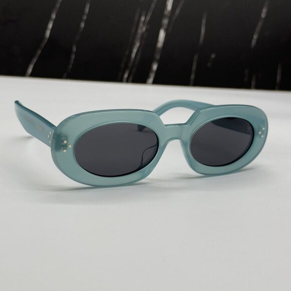 NEW CELINE CL40276U 93N GREEN OVAL WOMEN CELINE SUNGLASSES - Picture 4 of 10